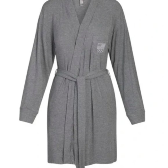SKIMS Other - (2417) SKIMS NWT TEAM USA ROBE Olympic in HEATHER GRAY Sz M ** MISSING TIE